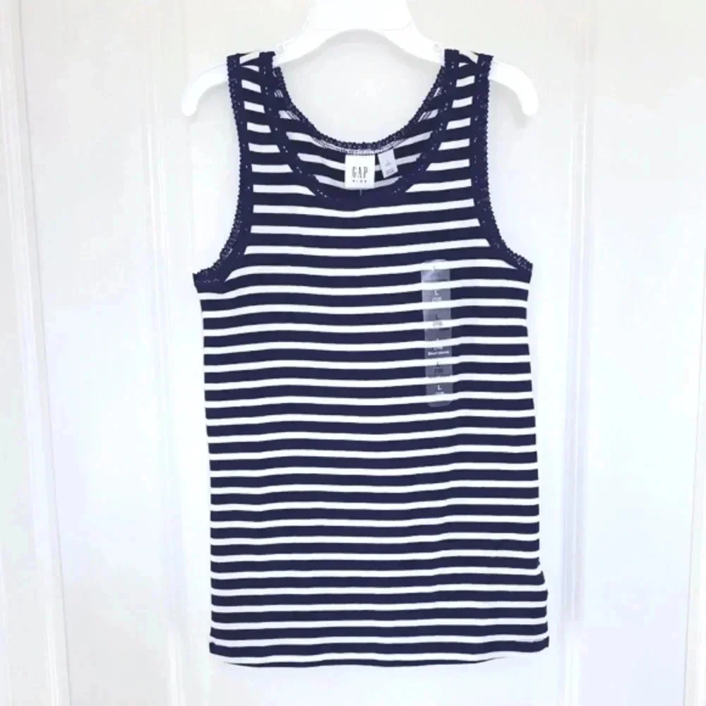 GAP Kids Navy Blue Girl’s Lace Trim Tank Girl’s Size L